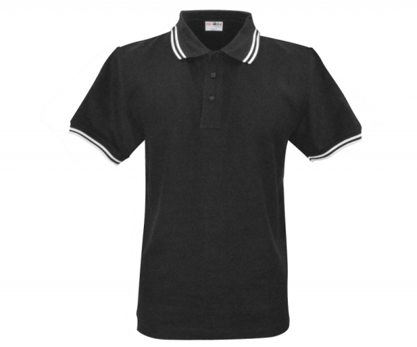 Polo-Shirt - schwarz - grau Polo-Shirt - schwarz - grau