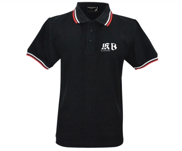 Polo-Shirt - Knight Bridge - KB - schwarz-weiß-rot Polo-Shirt - Knight Bridge - KB - schwarz-weiß-rot