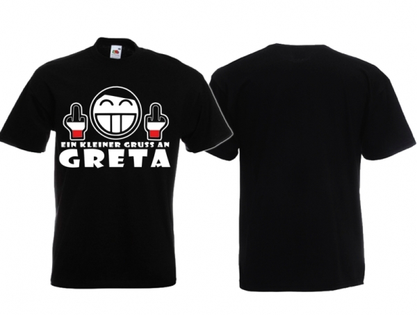 T-Hemd - Gruß an Greta - schwarz T-Hemd - Gruß an Greta - schwarz
