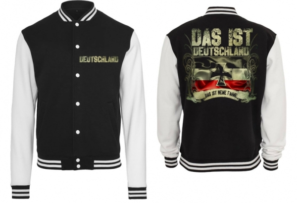 College Jacke - schwarz/weiß - Meine Fahne - Gösch College Jacke - schwarz/weiß - Meine Fahne - Gösch