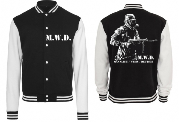 College Jacke - schwarz/weiß - MWD - Soldat College Jacke - schwarz/weiß - MWD - Soldat