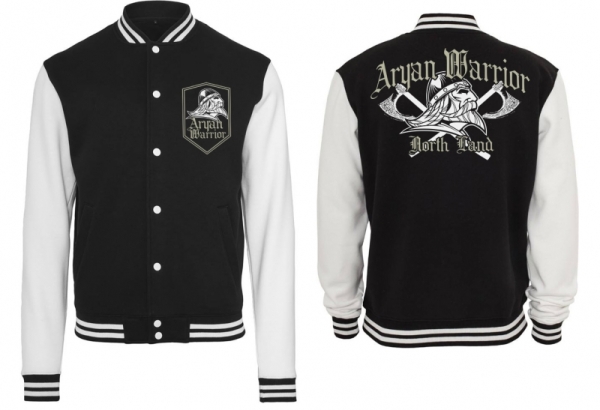 Frauen College Jacke - schwarz/weiß - North Land - AW - Axmen Frauen College Jacke - schwarz/weiß - North Land - AW - Axmen