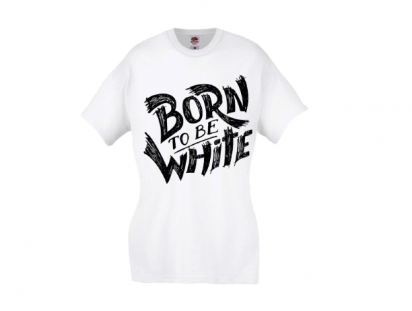 Frauen T-Shirt - Born to be white - Logo - weiß/schwarz Frauen T-Shirt - Born to be white - Logo - weiß/schwarz