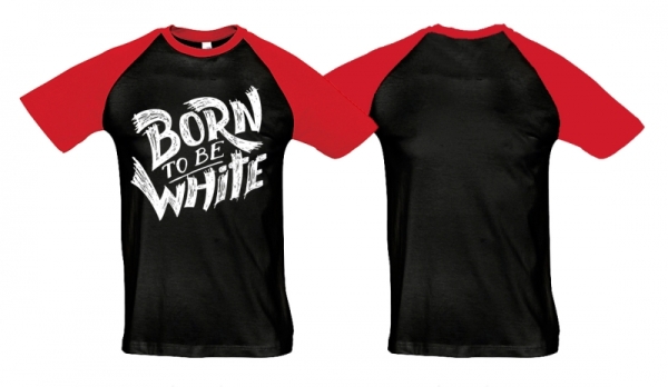 Raglan T-Shirt - Born to be white - Logo - schwarz/rot Raglan T-Shirt - Born to be white - Logo - schwarz/rot