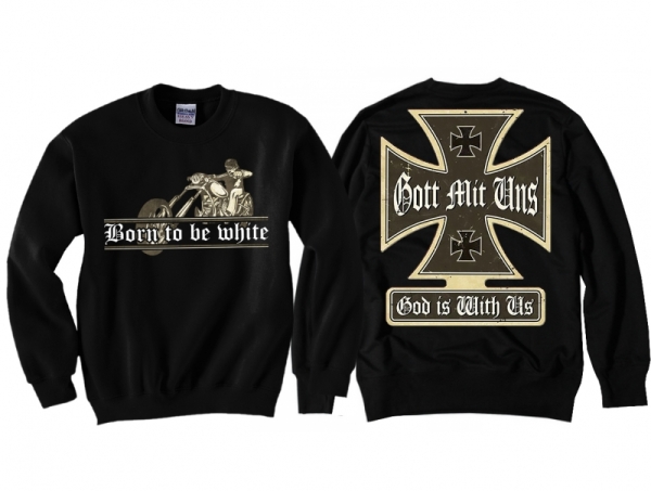 Pullover - Born to be white - Biker Pullover - Born to be white - Biker