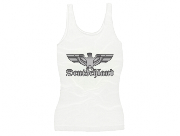 Frauen Top - Reichsadler - weiß/Silber Frauen Top - Reichsadler - weiß/Silber