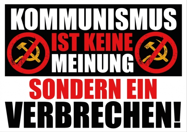 Kommunismus ist keine Meinung - Aufkleber Paket 100 Stück Kommunismus ist keine Meinung - Aufkleber Paket 100 Stück