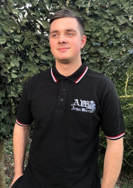 Polo-Shirt - Aryan Warrior - Logo - schwarz Polo-Shirt - Aryan Warrior - Logo - schwarz