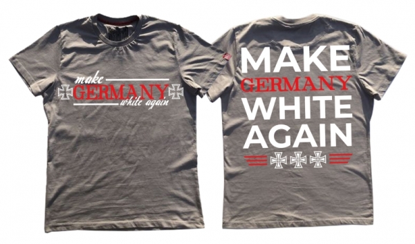 Premium Shirt - Make Germany White Again - grau Premium Shirt - Make Germany White Again - grau