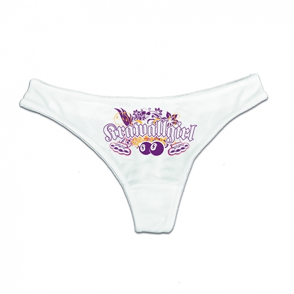 String Tanga - Krawallgirl - Motiv 2 - weiß String Tanga - Krawallgirl - Motiv 2 - weiß