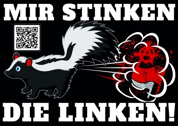 Mir stinken die Linken - Aufkleber Paket 100 Stück Mir stinken die Linken - Aufkleber Paket 100 Stück
