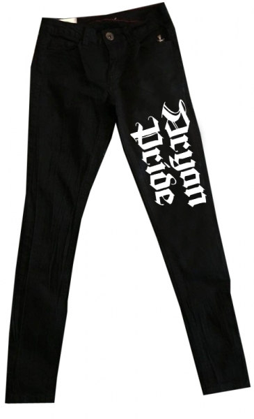 Frauen Jeans - schwarz/weiß - Aryan Pride Frauen Jeans - schwarz/weiß - Aryan Pride