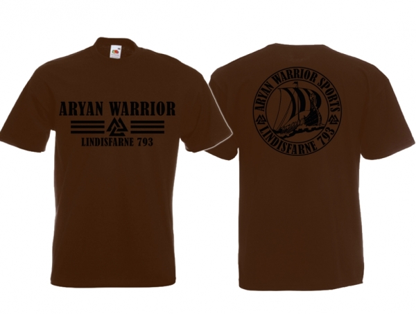 T-Hemd - Aryan Warrior - Lindisfarne 793 - braun T-Hemd - Aryan Warrior - Lindisfarne 793 - braun