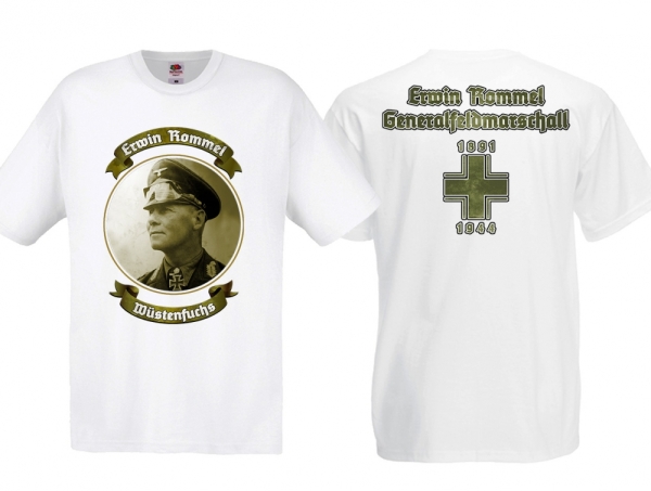 T-Hemd - Erwin Rommel - Weiß T-Hemd - Erwin Rommel - Weiß