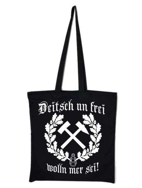 Stoffbeutel - Deitsch un Frei - schwarz Stoffbeutel - Deitsch un Frei - schwarz