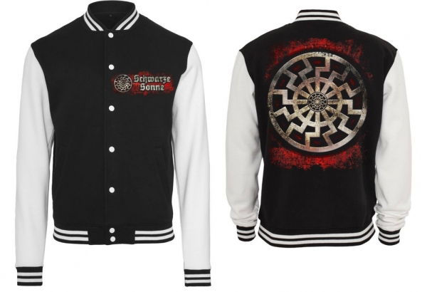 College Jacke - schwarz/weiß - Schwarze Sonne - Neue Generation College Jacke - schwarz/weiß - Schwarze Sonne - Neue Generation