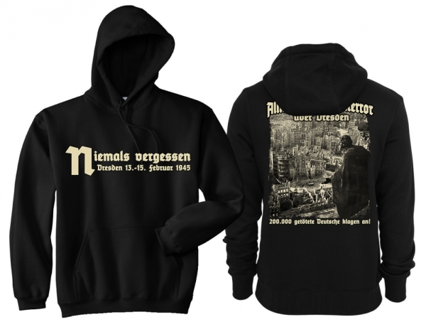 Frauen - Kapuzenpullover - Dresden - Niemals vergessen Frauen - Kapuzenpullover - Dresden - Niemals vergessen