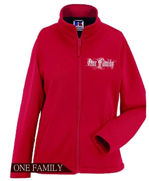 Frauen Fleecejacke - One Family - rot Frauen Fleecejacke - One Family - rot