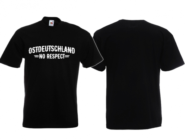 T-Hemd - Ostdeutschland - No Respect - schwarz/weiß - Motiv 2 T-Hemd - Ostdeutschland - No Respect - schwarz/weiß - Motiv 2