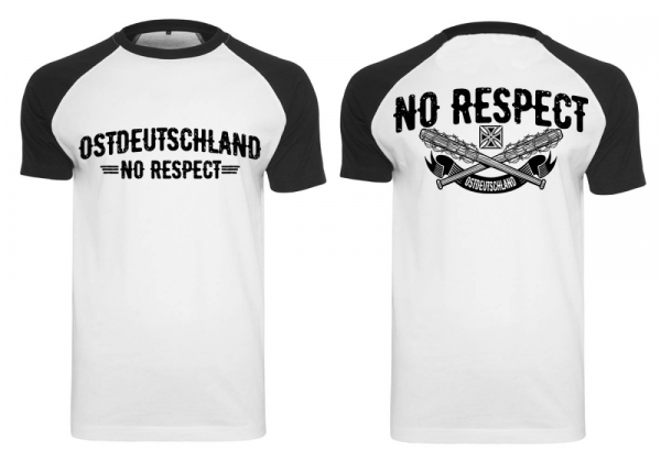 Raglan T-Shirt - Ostdeutschland - No Respect - schwarz/weiß Raglan T-Shirt - Ostdeutschland - No Respect - schwarz/weiß
