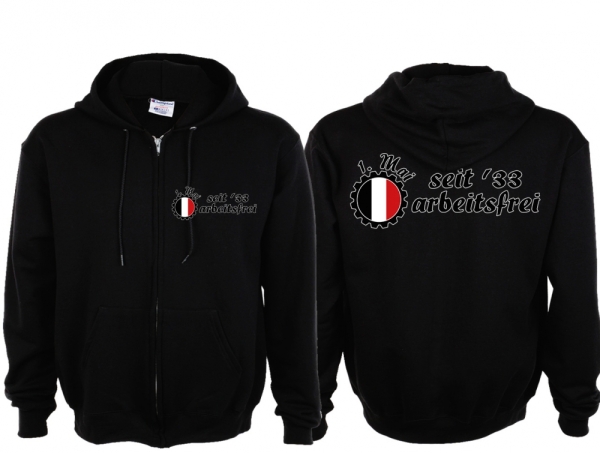 Kapuzenjacke - 1. Mai - schwarz Kapuzenjacke - 1. Mai - schwarz