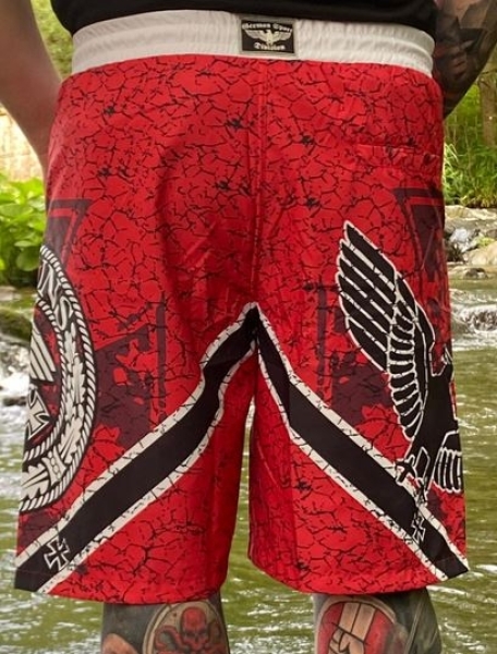 Premium Badehose - Gott mit uns - rot