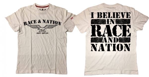 Premium Shirt - Race & Nation - weiß/schwarz Premium Shirt - Race & Nation - weiß/schwarz