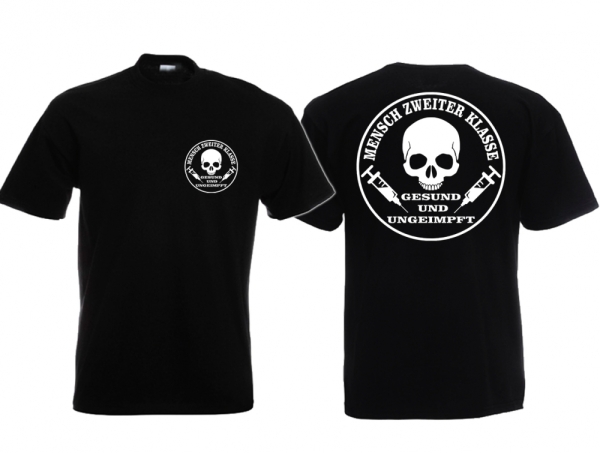 Frauen T-Shirt - Gesund & Ungeimpft - Motiv 2 Frauen T-Shirt - Gesund & Ungeimpft - Motiv 2