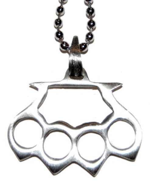 Halskette - Punching Ring/Schlagring - mit Kugelkette Halskette - Punching Ring/Schlagring - mit Kugelkette