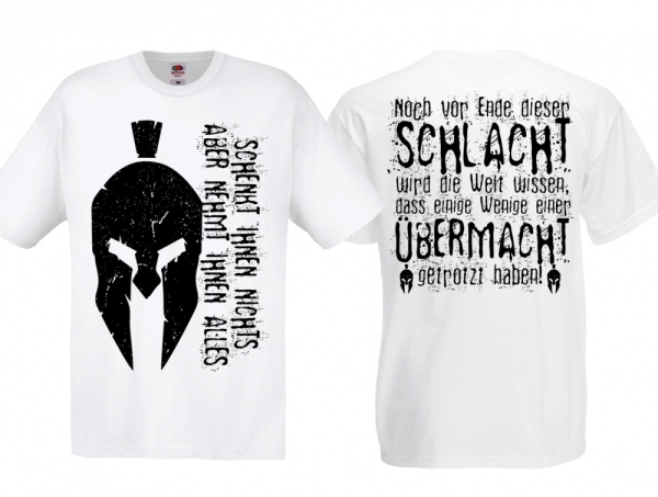 Frauen T-Shirt - Sparta - Schenkt Ihnen nichts - Nehmt Ihnen alles - weiß/schwarz Frauen T-Shirt - Sparta - Schenkt Ihnen nichts - Nehmt Ihnen alles - weiß/schwarz