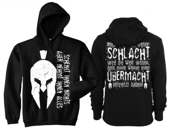 Frauen - Kapuzenpullover - Sparta - Schenkt Ihnen nichts - Nehmt Ihnen alles - schwarz/weiß Frauen - Kapuzenpullover - Sparta - Schenkt Ihnen nichts - Nehmt Ihnen alles - schwarz/weiß