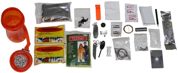Überlebensset - Survival Box - Orange - 34-teilig +++Alles was man braucht+++