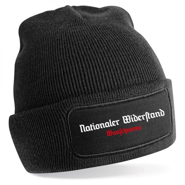 Mütze - BD - Nationaler Widerstand - Wunschname - schwarz Mütze - BD - Nationaler Widerstand - Wunschname - schwarz