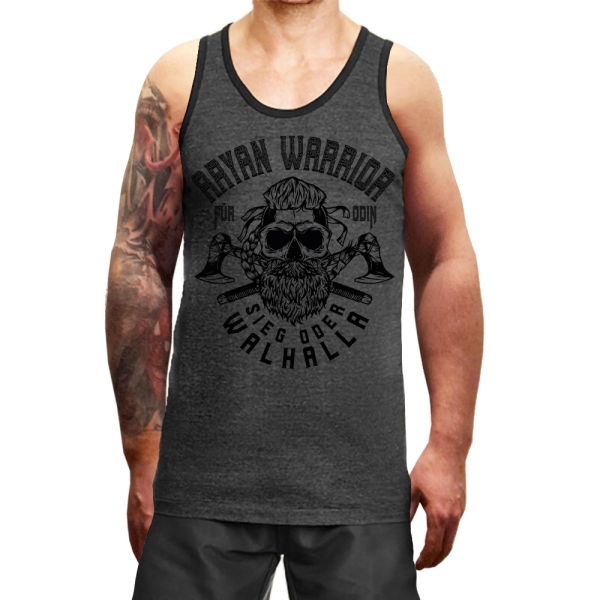 Muskelshirt/Tank Top - Used Look - Aryan Warrior - heather charcoal +++RAUSVERKAUF+++ Muskelshirt/Tank Top - Used Look - Aryan Warrior - heather charcoal +++RAUSVERKAUF+++
