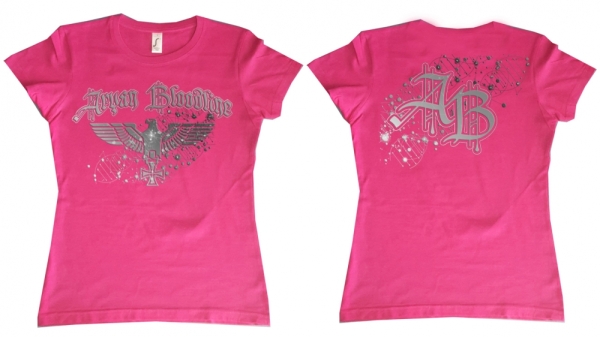 Frauen T-Shirt - Aryan Bloodline - Motiv 2 - pink/silber Frauen T-Shirt - Aryan Bloodline - Motiv 2 - pink/silber