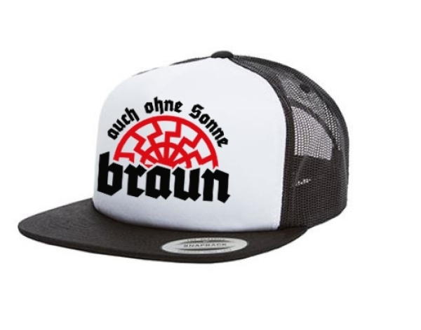 Cap Auch ohne Sonne braun - 3-Tone - schwarz - Trucker Cap Cap Auch ohne Sonne braun - 3-Tone - schwarz - Trucker Cap