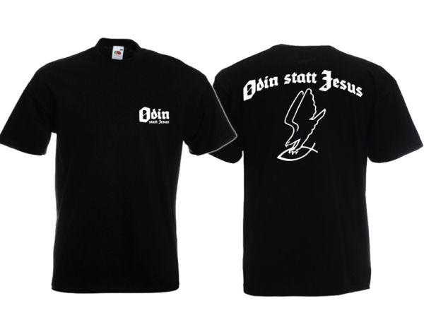 Frauen T-Shirt - Odin statt Jesus - Motiv 1 - schwarz Frauen T-Shirt - Odin statt Jesus - Motiv 1 - schwarz