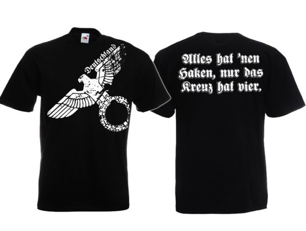 Frauen T-Shirt - Alles hat nen Haken, nur das Kreuz hat vier Frauen T-Shirt - Alles hat nen Haken, nur das Kreuz hat vier