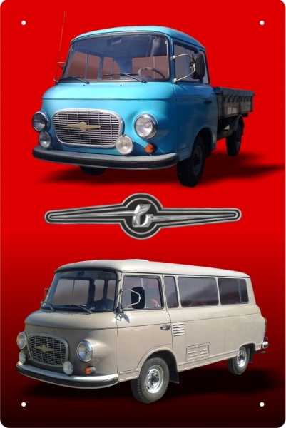 Blechschild - 2er Barkas B1000 - BS525 (285) Blechschild - 2er Barkas B1000 - BS525 (285)