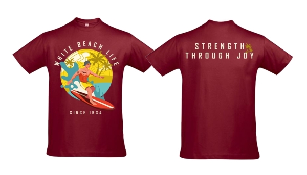 T-Hemd - White Beach Life - burgundy T-Hemd - White Beach Life - burgundy