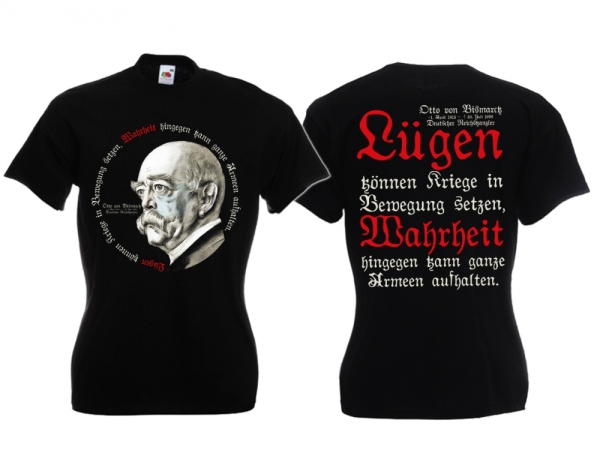 Frauen T-Shirt - Bismarck - Lügen & Wahrheit - schwarz Frauen T-Shirt - Bismarck - Lügen & Wahrheit - schwarz