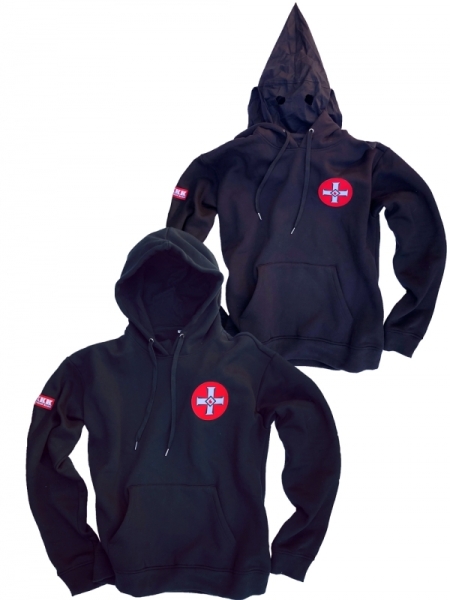 Premium Kapuzenpullover KKK mit Maskefunktion - schwarz Premium Kapuzenpullover KKK mit Maskefunktion - schwarz