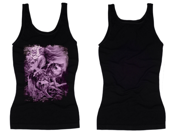 Frauen Top - Black Sun Wolf Frauen Top - Black Sun Wolf