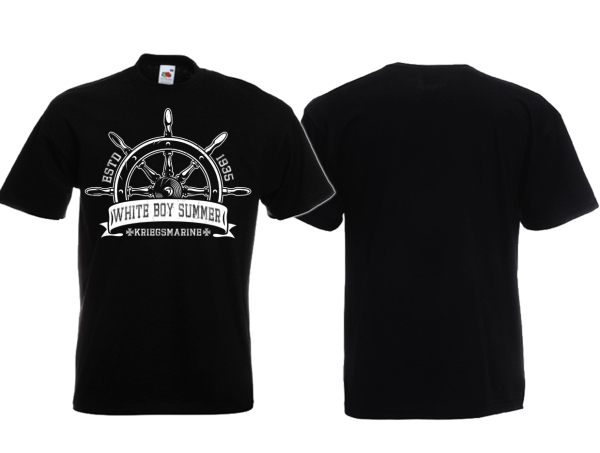 T-Hemd - White Boy Summer - Kriegsmarine - Motiv 1 - schwarz/weiß T-Hemd - White Boy Summer - Kriegsmarine - Motiv 1 - schwarz/weiß