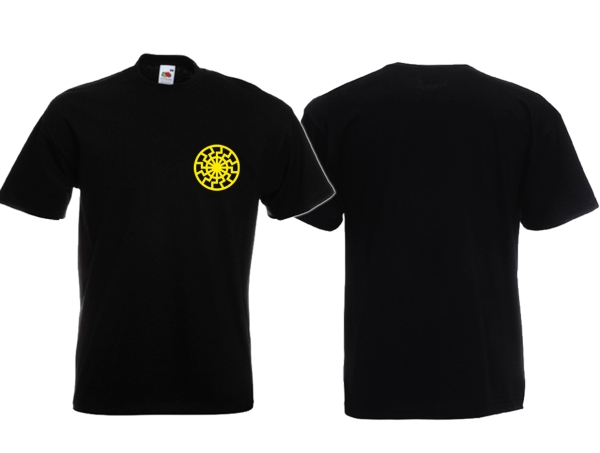 Frauen T-Shirt - Schwarze Sonne - gelb Motiv 2 Frauen T-Shirt - Schwarze Sonne - gelb Motiv 2