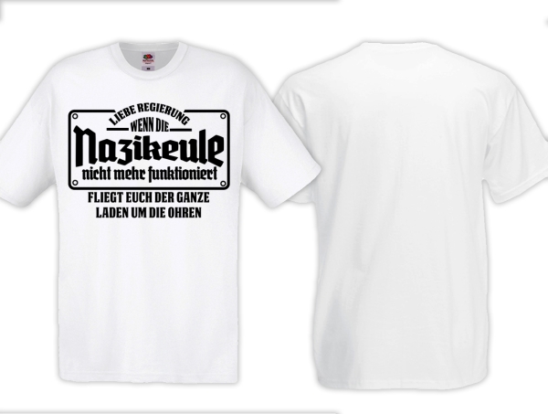 Frauen T-Shirt - Nazikeule - weiß Frauen T-Shirt - Nazikeule - weiß