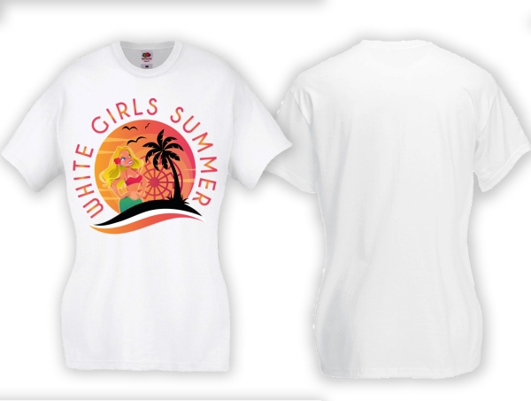 Frauen T-Shirt - White Girls Summer - Aryan Beauty - weiß Frauen T-Shirt - White Girls Summer - Aryan Beauty - weiß