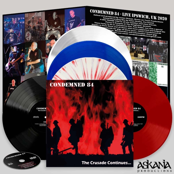 Condemned 84 - The Crusade Continues... LP+DVD - schwarz Condemned 84 - The Crusade Continues... LP+DVD - schwarz
