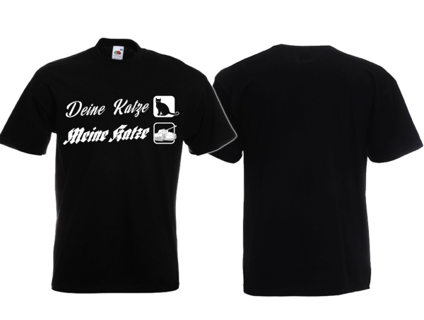 T-Hemd - Deine Katze - Meine Katze - schwarz T-Hemd - Deine Katze - Meine Katze - schwarz