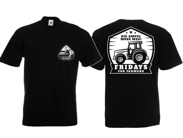 Frauen T-Shirt - Fridays for Farmers - Die Ampel muss weg! - schwarz Frauen T-Shirt - Fridays for Farmers - Die Ampel muss weg! - schwarz